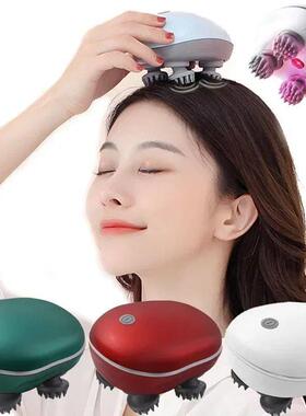 Electric Scalp Head Massager Red Light Therapy Antistress Re