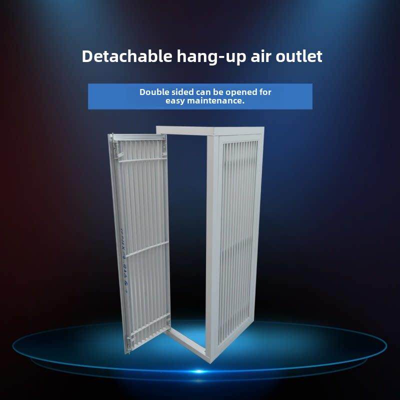 铝合金挂式空调出风口格栅l型可拆卸百叶帘7型90度角可开启百叶帘