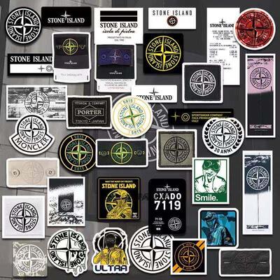 36PCS Hypebeast Decals Stone Island stickers石头岛潮牌贴纸