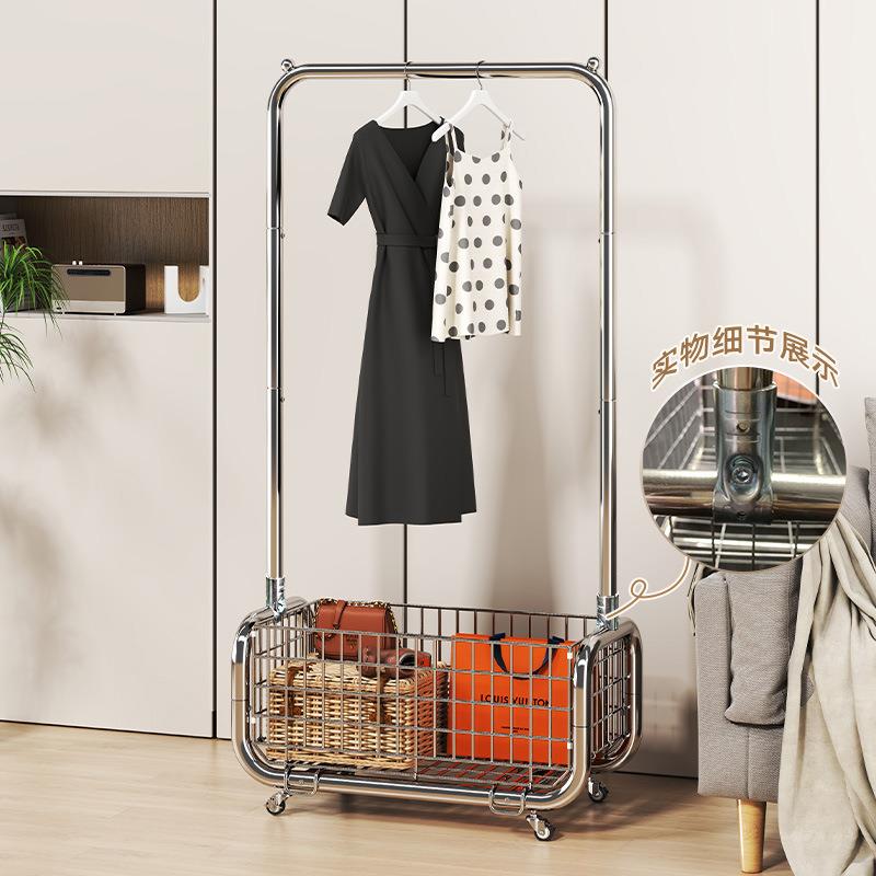 晾衣架落地家用挂衣架卧室宿帽水晶轮舍阳晾被简台易晒衣架子收纳