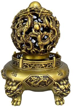 全黄铜九转乾坤鼎摆件中式家居玄关办公室装饰品摆设开业乔迁礼品