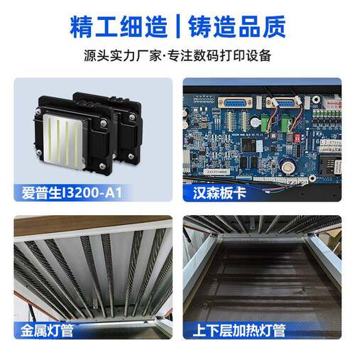 富丽印双头DTF白花墨烫个画机性机图案印花四头FLY604+F白墨帆布