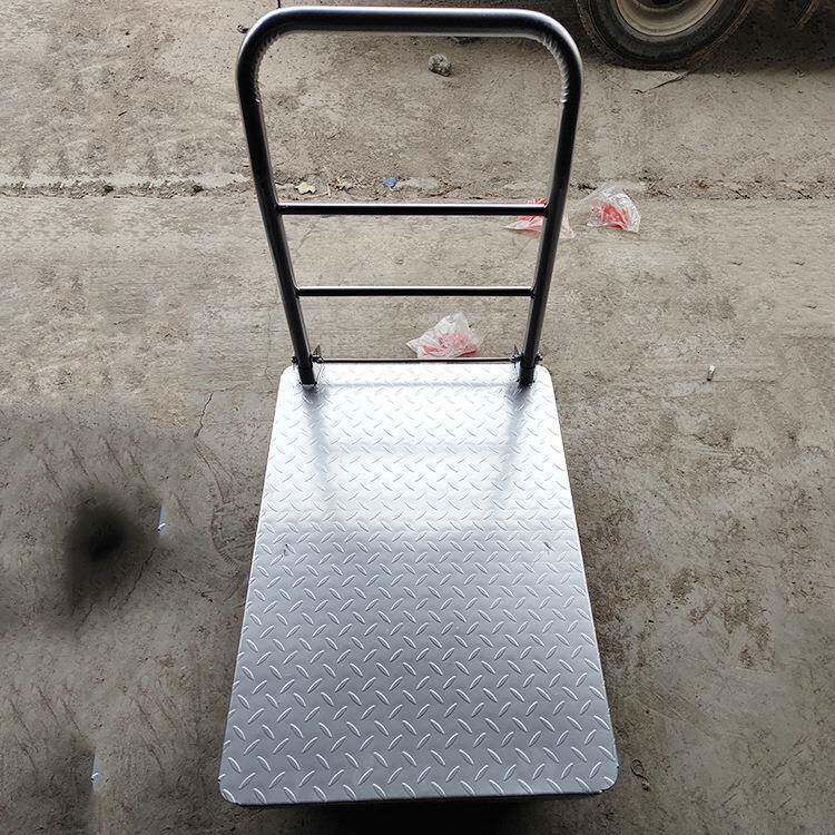折叠花纹平板车型号90x60配6寸静音轮厂家直供免充气工具车轮胎