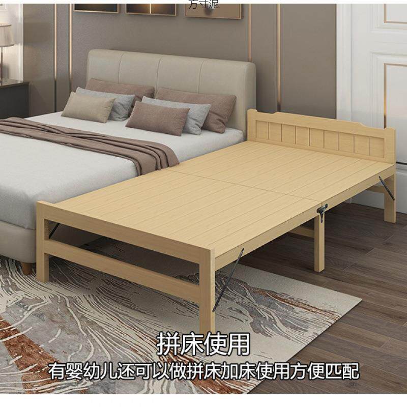 可实木折叠床单人床家用休成见详情人简易型木出租房实儿童床小双
