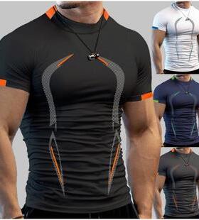 Men's T-shirt for fitness, sports training, breathable