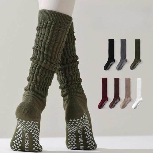 Yoga Socks Solid Color Professional Silicone Non-slip Pilate