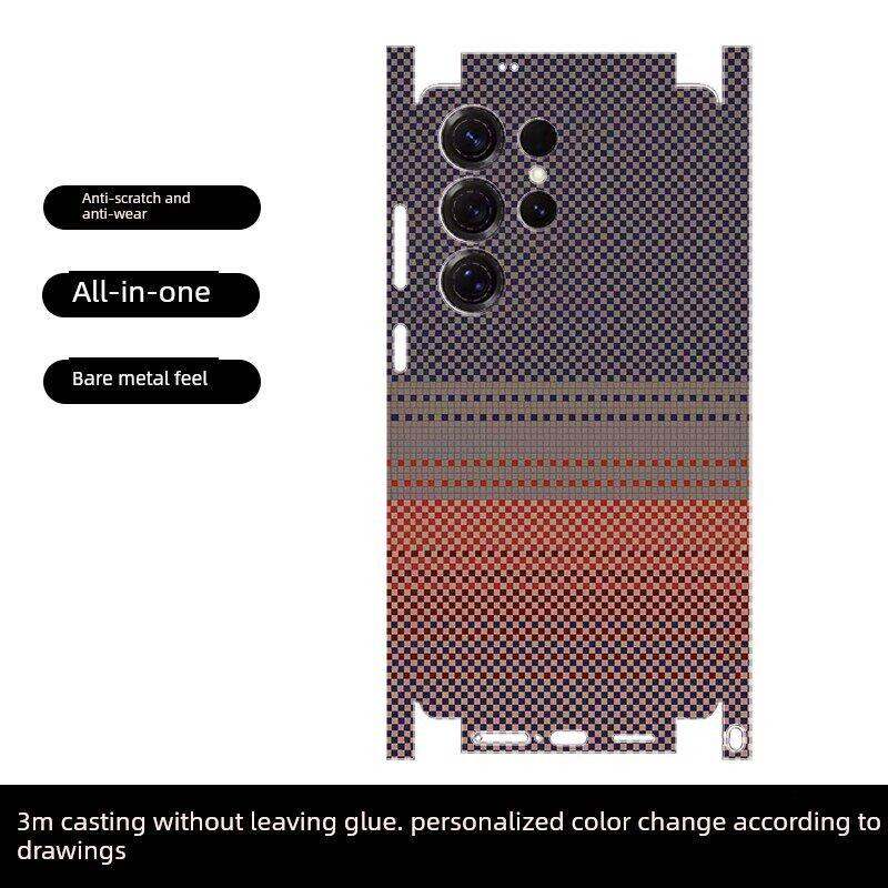 适用于三星Galaxy S25Ultra手机后盖膜S24Ultra全包后盖膜碳纤维图案S23U个性化定制卡通酷贴S22翻新换色3m侧