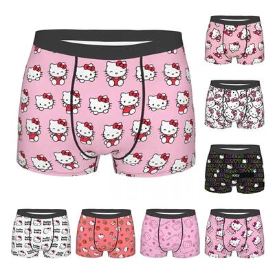 Hello Kitty Pattern Cartoon Boxer Shorts Panties Printed Und