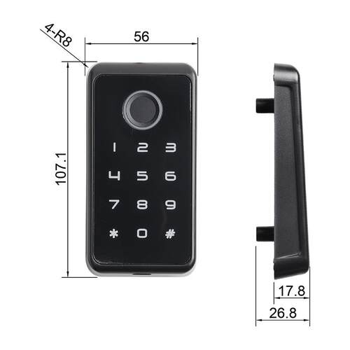 奇点F198指纹锁密码锁文件柜/储物柜/衣柜两用密码锁