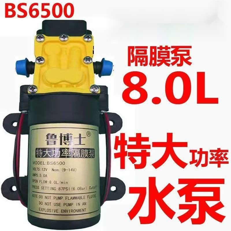 隔膜泵全自动增压泵喷雾器农用电动高压多功能直流泵洗车清洗机泵