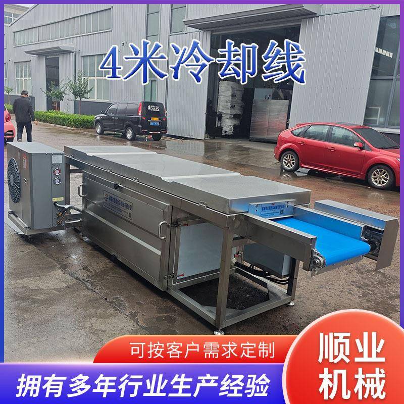 夹心饼干涂层冷却线冷却传输带快速降温冷却输送机隧道式冷却机