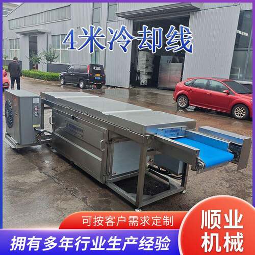 夹心饼干涂层冷却线冷却传输带快速降温冷却输送机隧道式冷却机