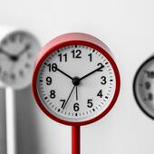 闹钟简约北欧风格 台钟桌面摆件小琴萱 学生用静音床头钟表创意个性