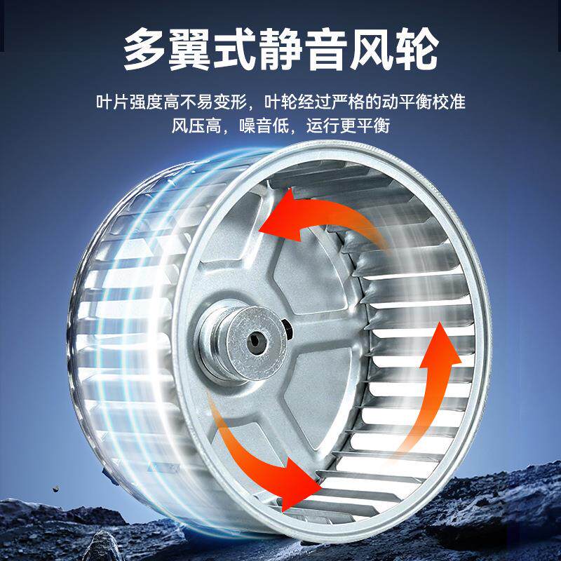 功CY多翼式离心抽风机BMQ商用风厨房排烟鼓风机大工业排尘通风率
