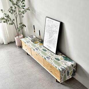 斯堪 纳维亚咖啡桌电视柜桌布餐具柜防尘罩布桌旗现代休闲高档桌