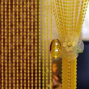 珠帘门帘葫芦珠帘挂链塑料仿水晶门帘加密防苍蝇隔断玄关帘