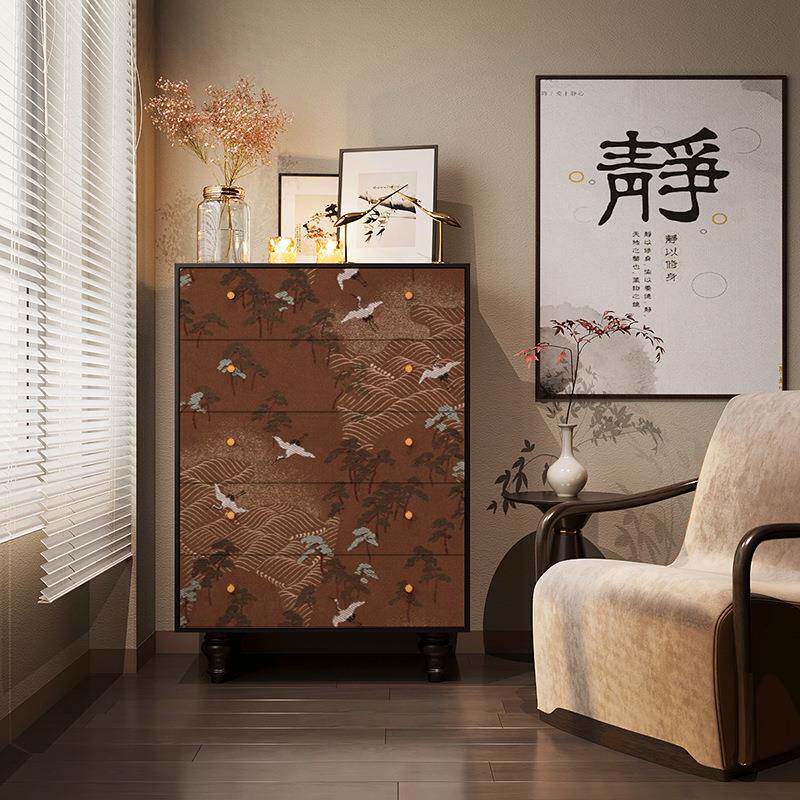 中式实木五斗柜免多层储物抽屉柜柜安装立柜客新厅五斗柜卧室收纳