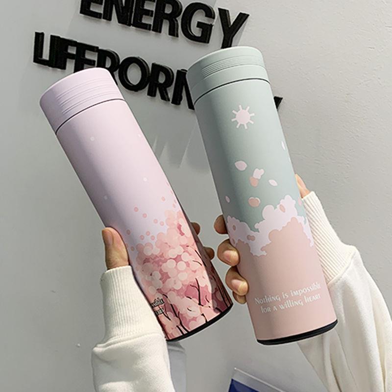 保温杯女可爱森系水杯个性创意男时尚水瓶潮流简约清新ins茶杯子