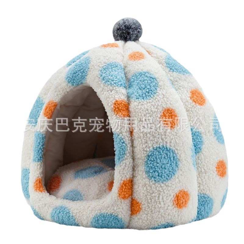 猫窝四季通用半封闭式房子猫咪点点别墅可拆洗冬季保暖狗窝床宠物