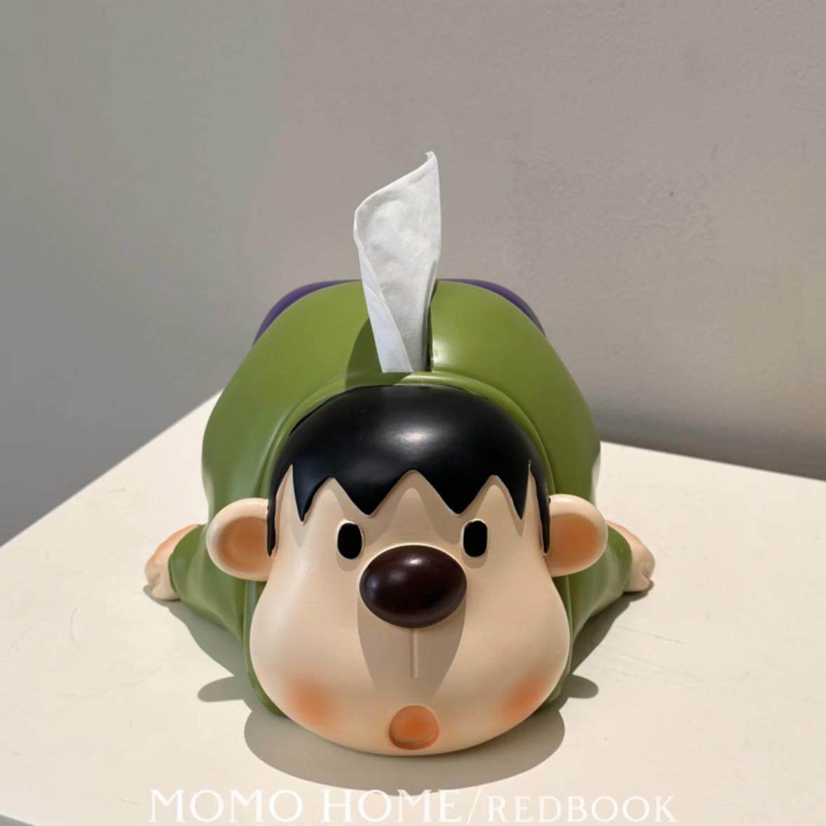 哆啦A梦胖虎纸巾盒可爱客厅抽纸盒家用茶几桌面装饰品摆件抽纸盒
