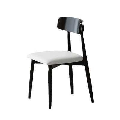 实木餐椅家用奶油风白色化妆凳椅子靠背椅客厅餐桌椅凳简约木椅