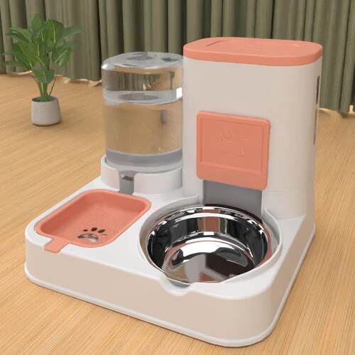 猫碗狗碗猫咪自动喂食器猫食盆饮水喂食一体防打翻狗盆宠物饮水器