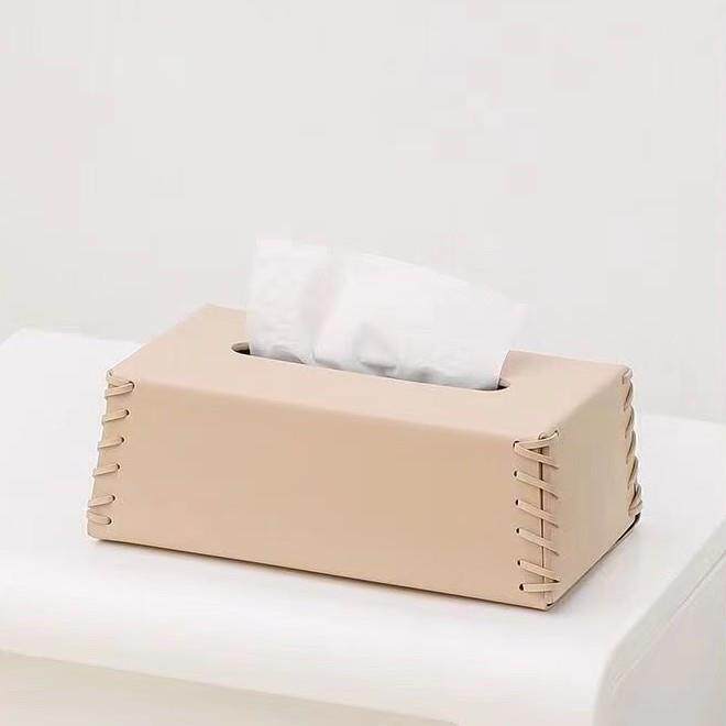 手工编织皮革纸轻巾盒奢餐桌厅抽纸盒家用纳收客纸巾盒高颜2230值
