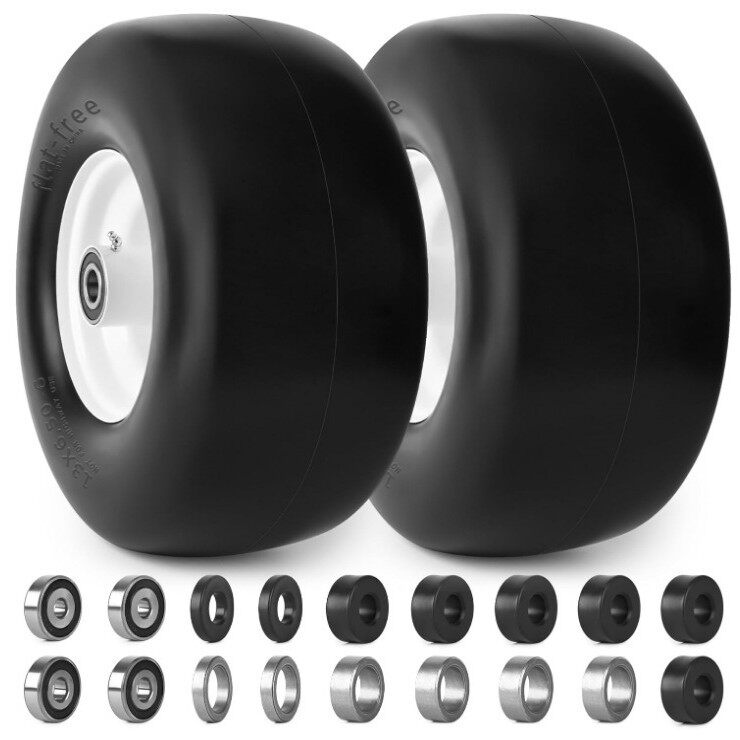 13x5.00-6 13x6.50-6 11x6.00-5 PU发泡轮光面实心割草机轮子轮胎