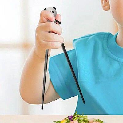 1 Pair Cute Panda Learning Training Chopsticks For Kids