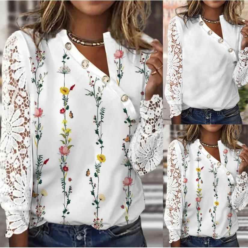 Women's Loose Casual Button T-Shirt Top