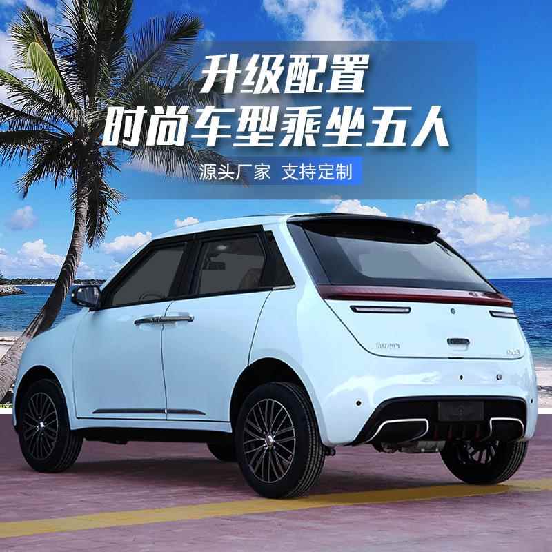 22AVU5电动四0轮车女士源汽车老新年能家用代步车油电两用锂电版