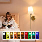 rgb布罩遥控光布线可拆卸壁灯两用床头调爆款 壁灯免充电客厅