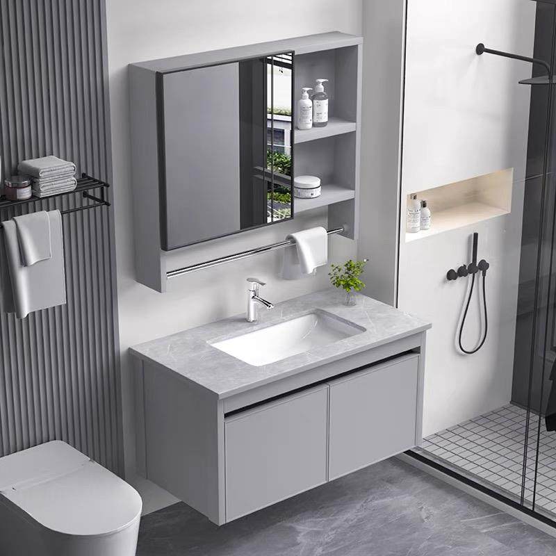 加厚铝合金浴室柜组合卫生间洗手盆柜陶瓷一体洗脸盆洗漱池卫浴柜