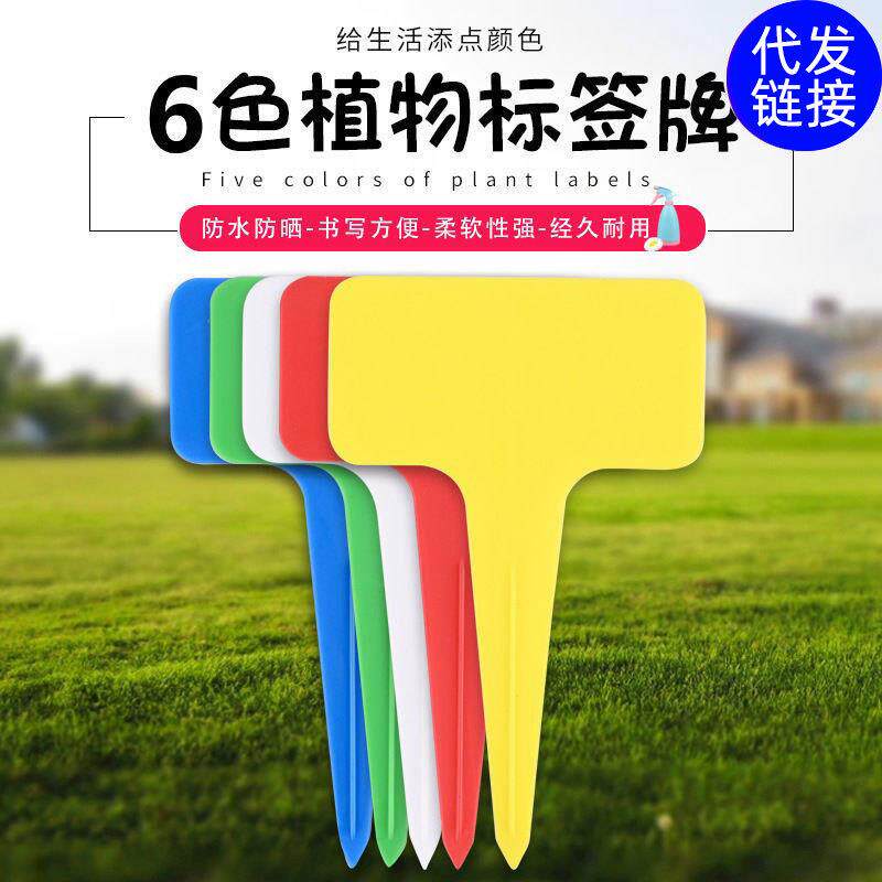 园艺标签牌多肉标签标识T型花卉标签植物名字记录防水塑料插地牌