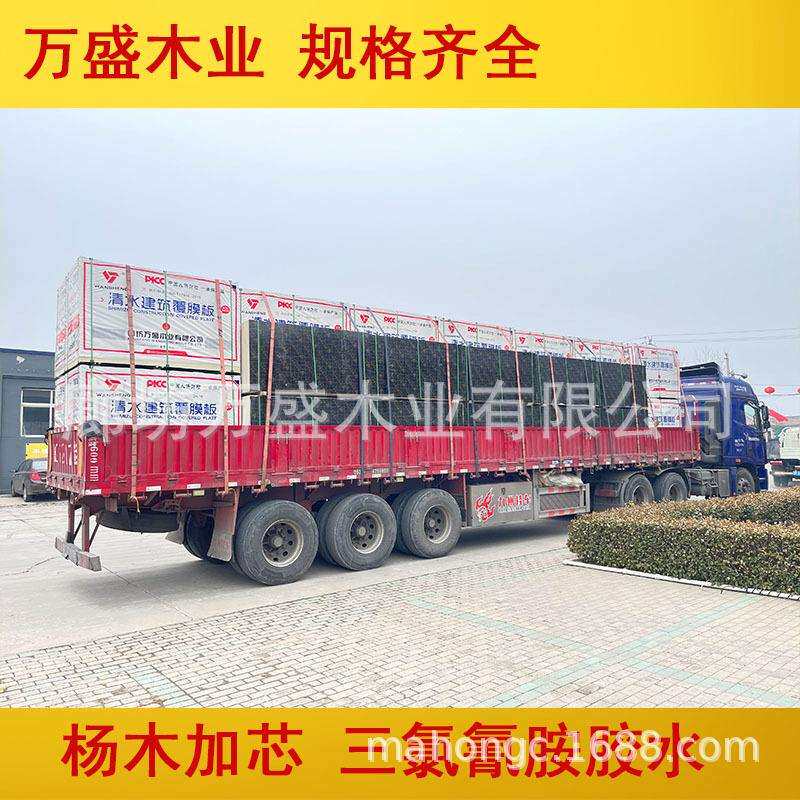 文安万盛跨境桥梁工程清水板多层加厚建筑模板黑色覆膜板胶合