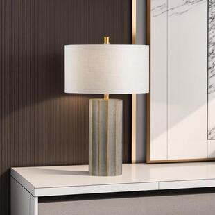 美式设计卧室台灯拉丝金色样板房装饰简约陶瓷台灯tble lamps