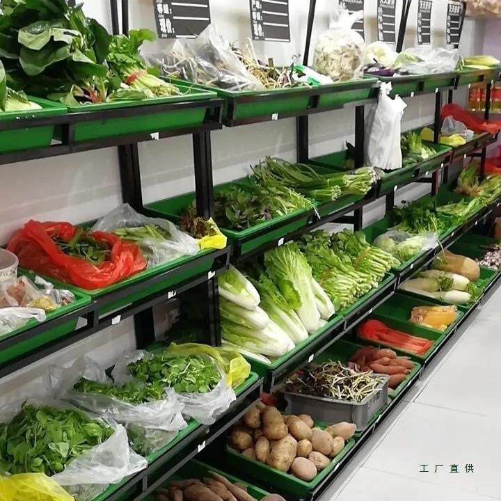 超市水果蔬菜货架展示架生鲜水果店蔬菜店便利店架子菜架子商用