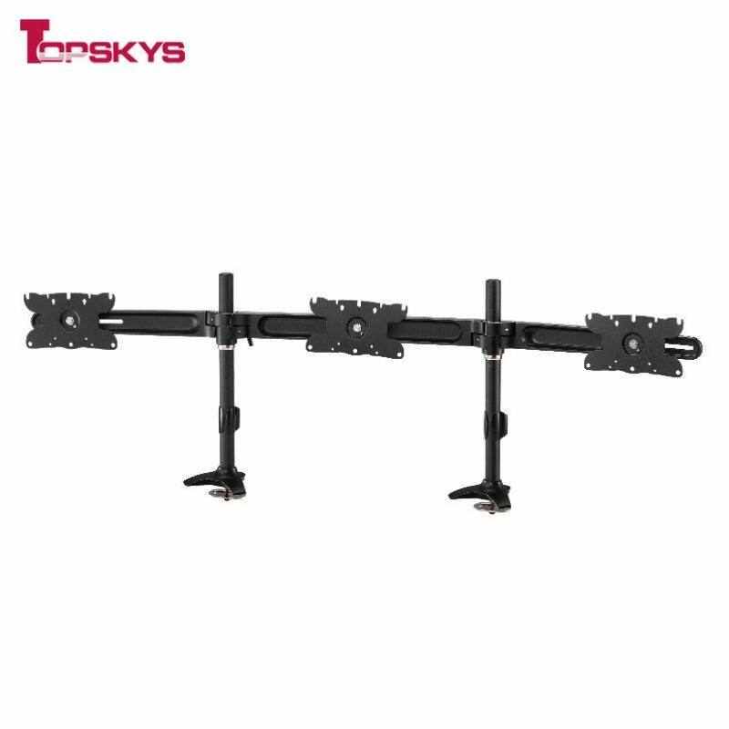 TOPSKYSTI633E显示器支架三屏电脑挂架锁孔式多屏拼接商用高清监