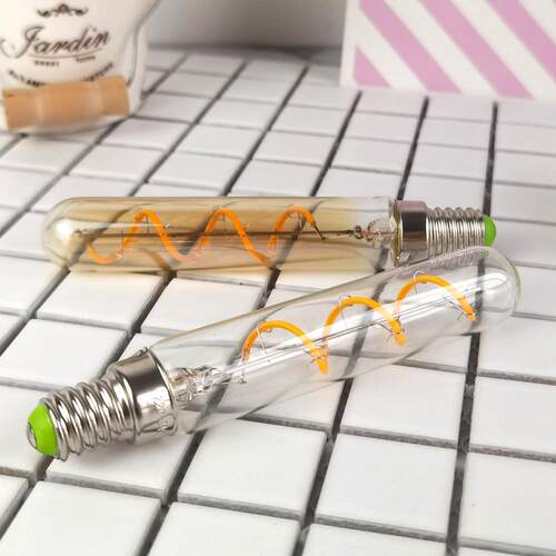 2个装T20*120小试管灯泡LED柔性灯丝灯复古装饰照明E14小螺口灯泡