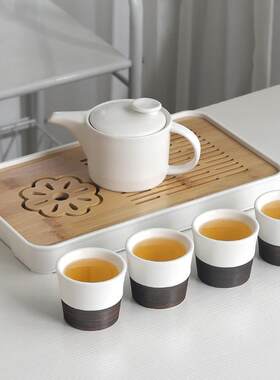 亚图尔酒店同色茶具搭配陶瓷休闲茶具下午茶简约东方中式磨砂