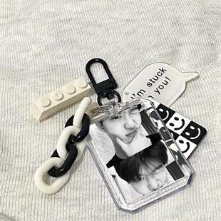 定制钥匙扣范丞丞周边小卡透明1寸diy挂件书包挂饰甜妹爱豆应援