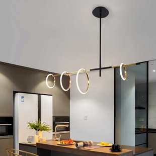 后现代轻奢简约客厅led吊灯 创意个性餐厅光环磁吸卧室吊灯具