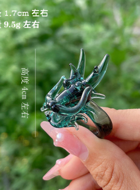 工艺品淄博琉璃蝴蝶戒指装饰摆件