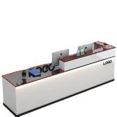 吧台收银台前台接待台招待前台柜台服务台简约现代商业吧台可dz