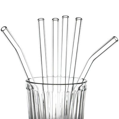 High Borosilicate Glass Straw Set Reusable Eco Friendly Drin