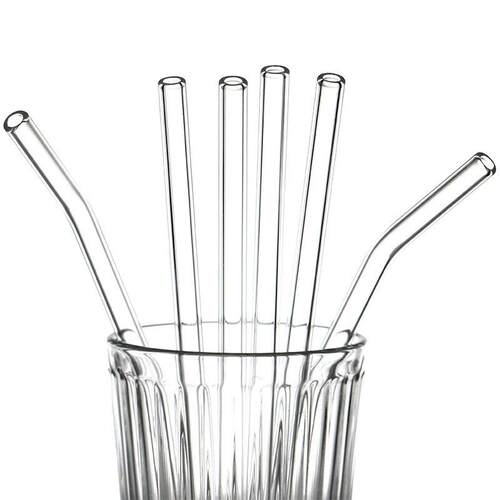 High Borosilicate Glass Straw Set Reusable Eco Friendly Drin