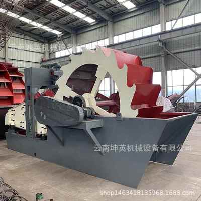大型洗沙设备 洗脱水砂回收轴一体机 轮式洗砂 KY-2800双螺旋洗砂
