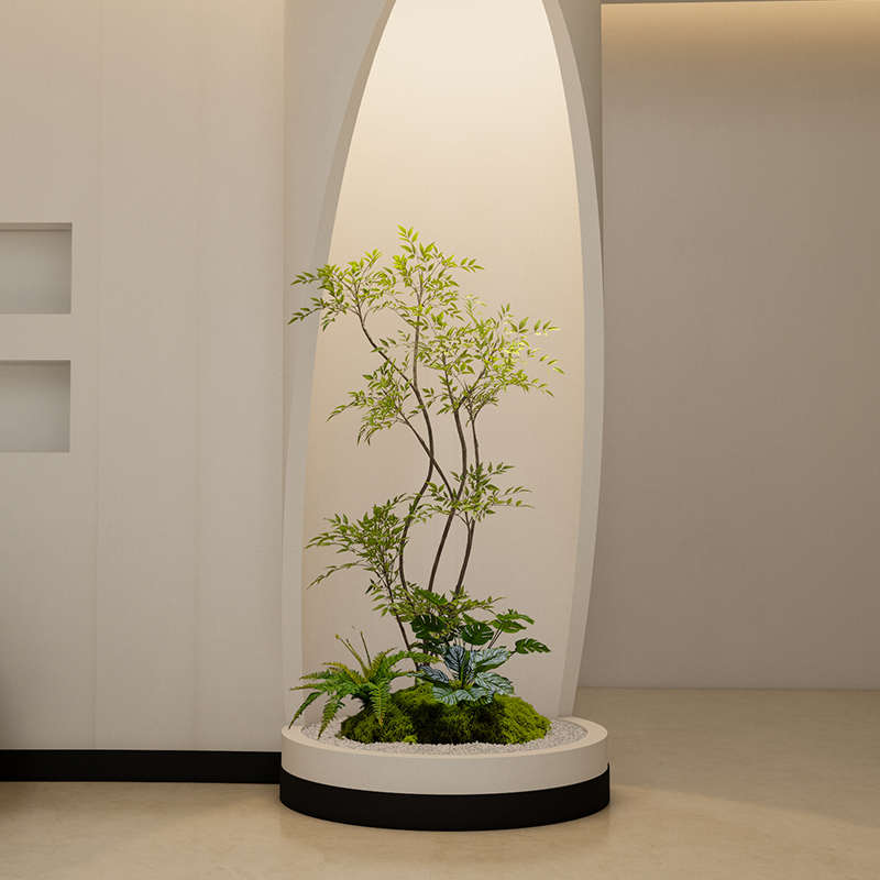 森空间仿真绿植南天竹装饰植物室内美容院简约高级软装搭配微景观