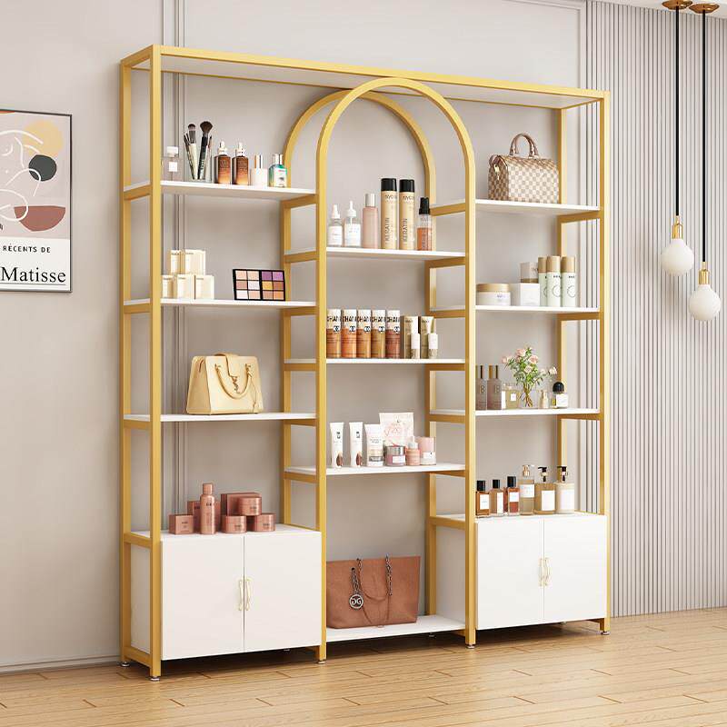 美容院产品展示柜轻奢化妆品展示架美甲店货架置物架子母婴展示柜