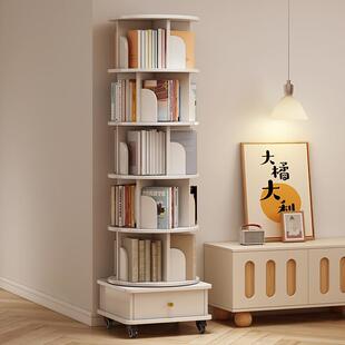 旋转书架360度书柜可移动立式 夹缝收纳柜窄柜客厅落地靠墙置物架